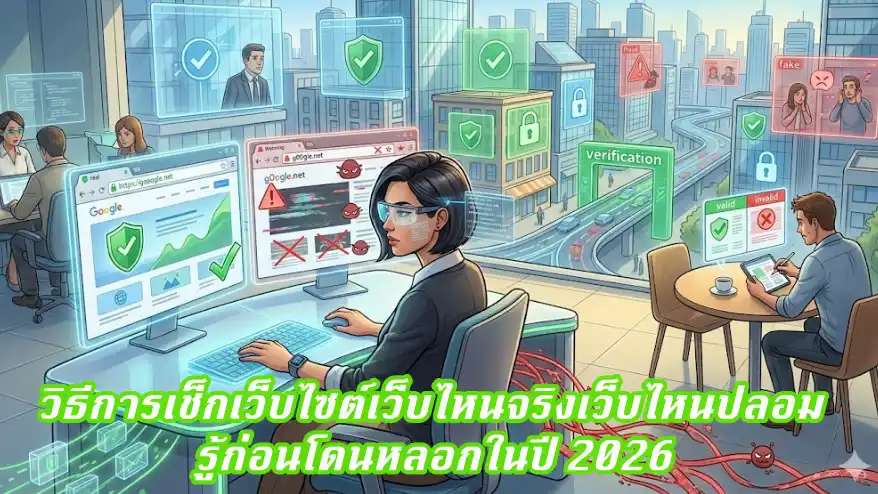 Read more about the article วิธีการเช็กเว็บไซต์เว็บไหนจริงเว็บไหนปลอม รู้ก่อนโดนหลอกในปี 2026