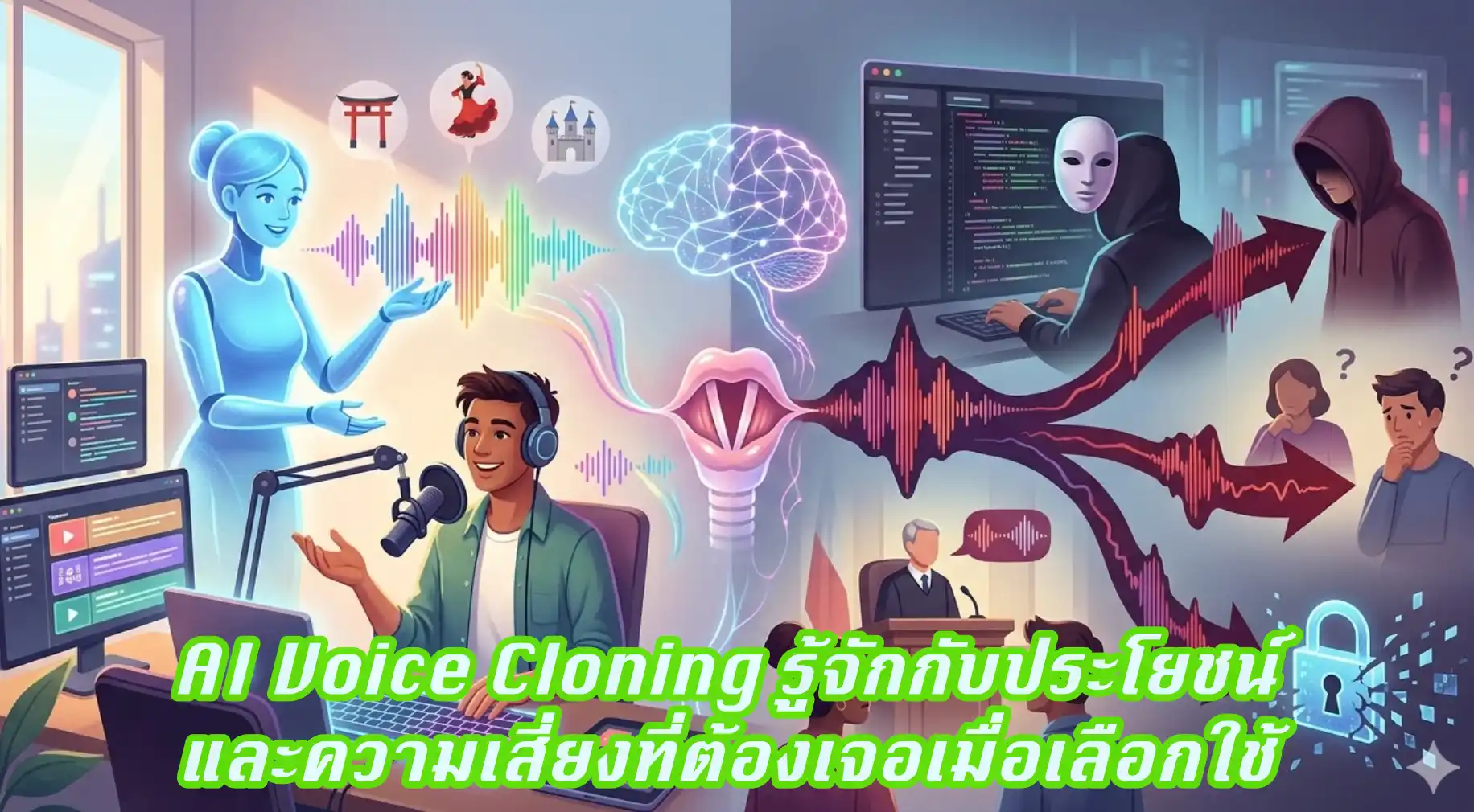 Read more about the article AI Voice Cloning รู้จักกับประโยชน์และความเสี่ยงที่ต้องเจอเมื่อเลือกใช้