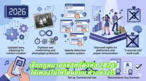 Read more about the article เช็กกฎหมายลิขสิทธิ์ดิจิทัล 2026: ใช้เพลงไม่ให้โดนแบน ทำอย่างไร