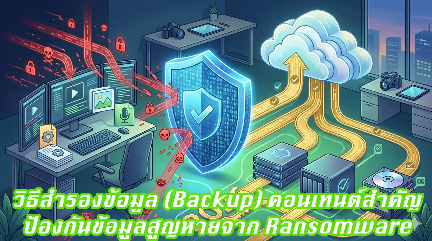 Read more about the article วิธีสำรองข้อมูล (Backup) คอนเทนต์สำคัญ ป้องกันข้อมูลสูญหายจาก Ransomware